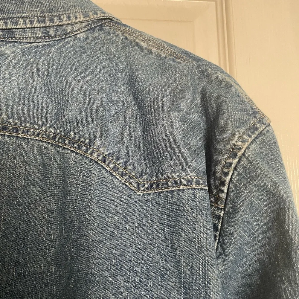 Vintage Levi's Blue Denim Casual Button Down Shirt Size XXL 100% Cotton